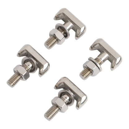 Set of 4 M6 Stainless Steel Battery Connectors for Marine Installation