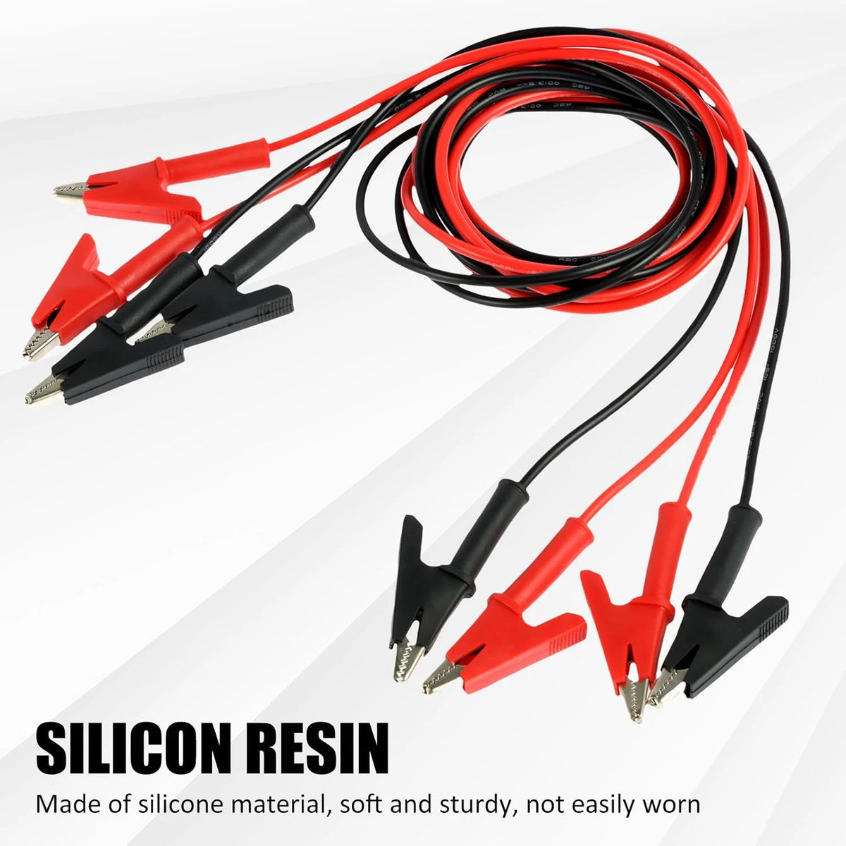Set of 4 Alligator Clips Electrical Multimeter Test Leads 1500V/15A