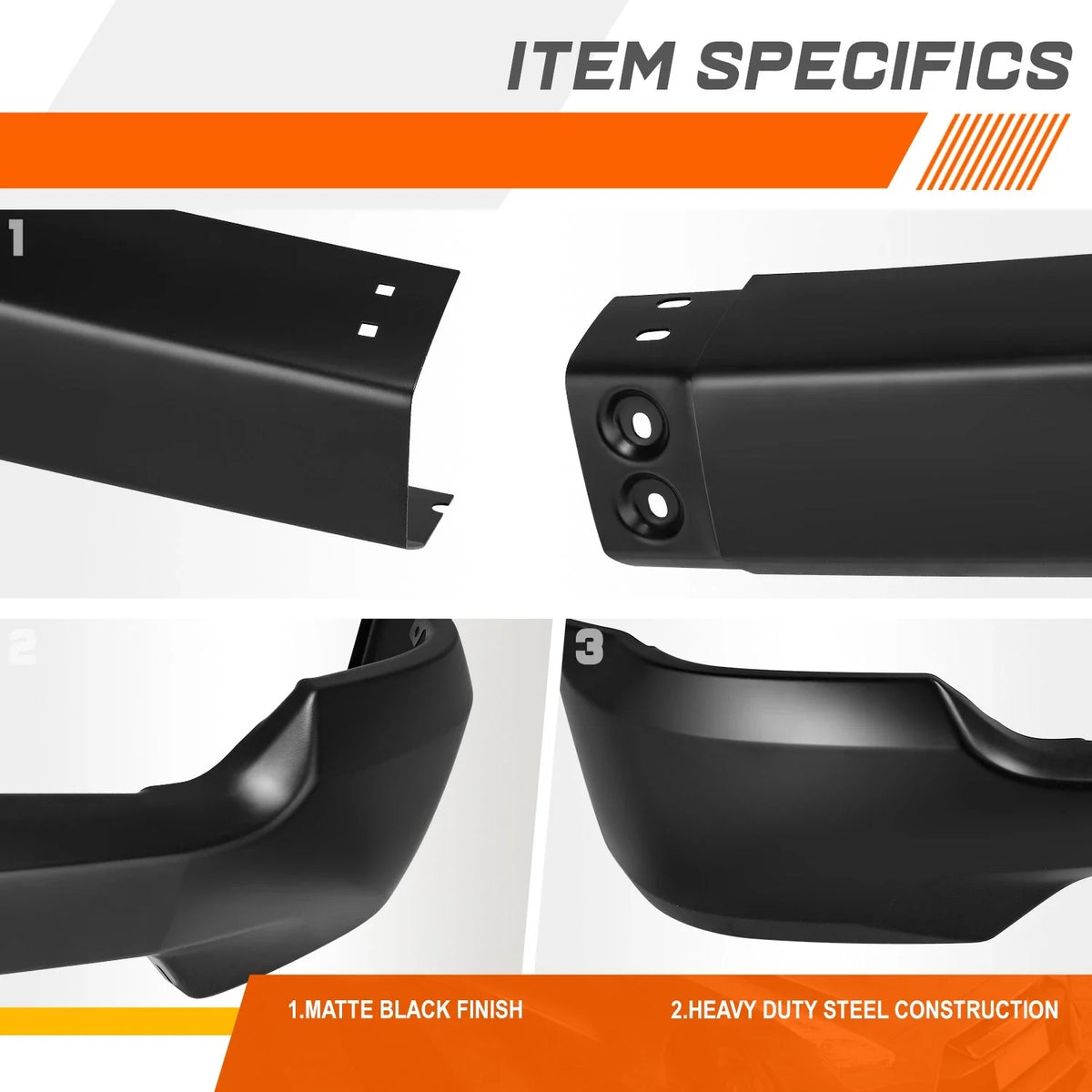 Front Bumper Face Bar for Silverado (2016–2019) w/o Parking Sensor & Fog Light Holes