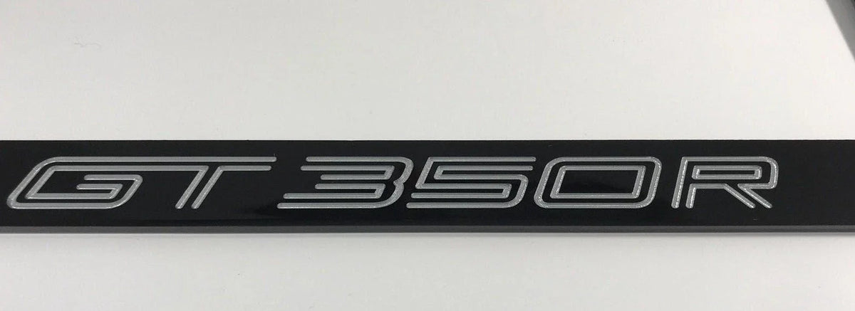License Plate Frame Black Metal Engraved for Ford Mustang Shelby GT350R (2015–2020)