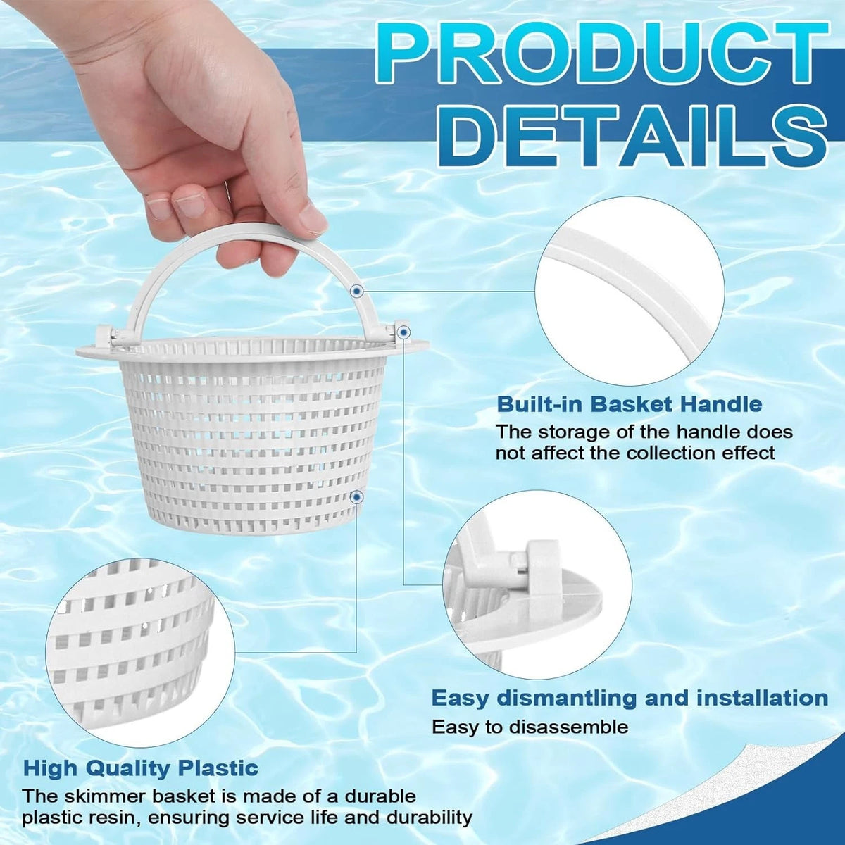 Skimmer Basket for Hayward Pentair Above Ground Pool (SP1091WM)