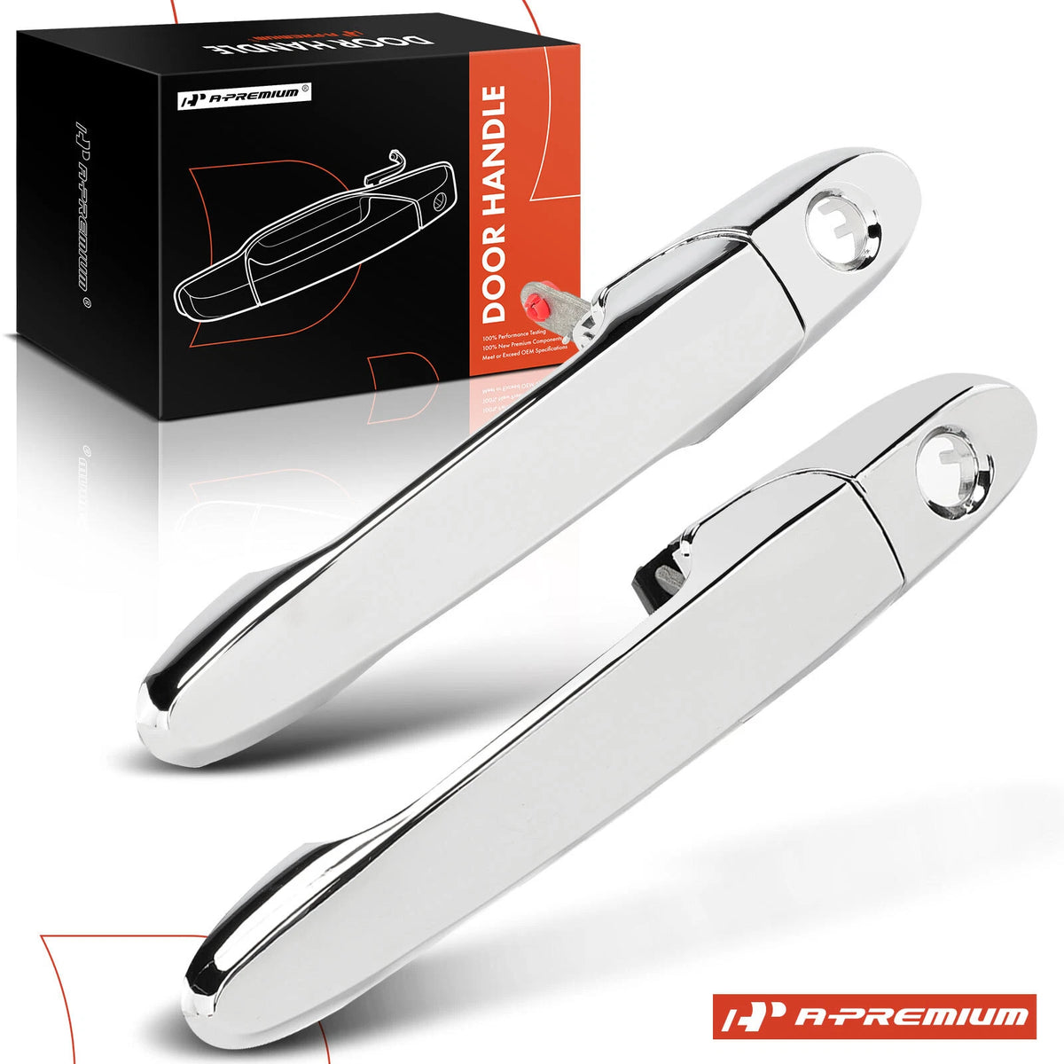 2X Front Metal Exterior Door Handle for Chevrolet Cobalt (2005–2010) 25865676, 25869322, 15773795