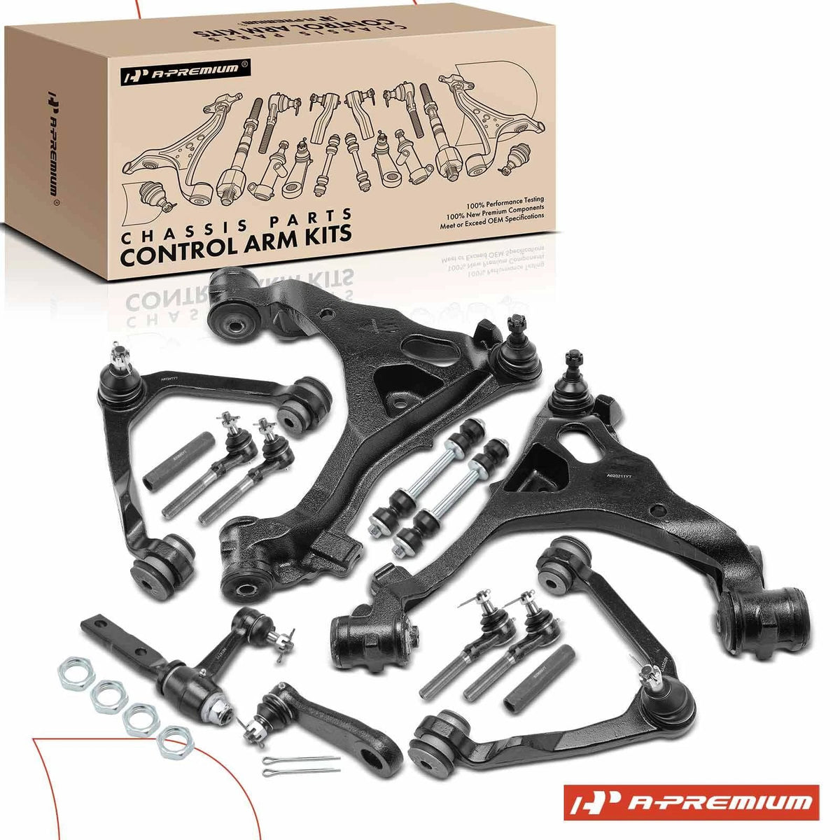Set of 14 Front Control Arms with Ball Joints for Ford F-150 (1998–2000)