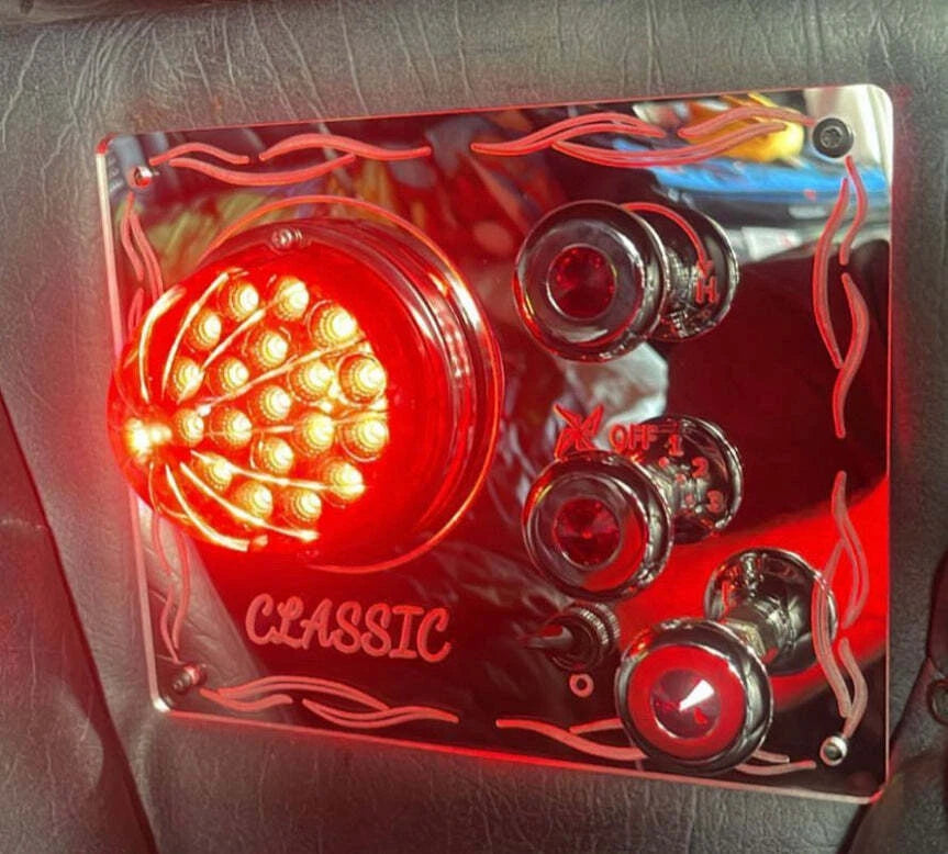 AC Control Panel Frame for Classic Sleeper (93334613600147) with Red LED Lights
