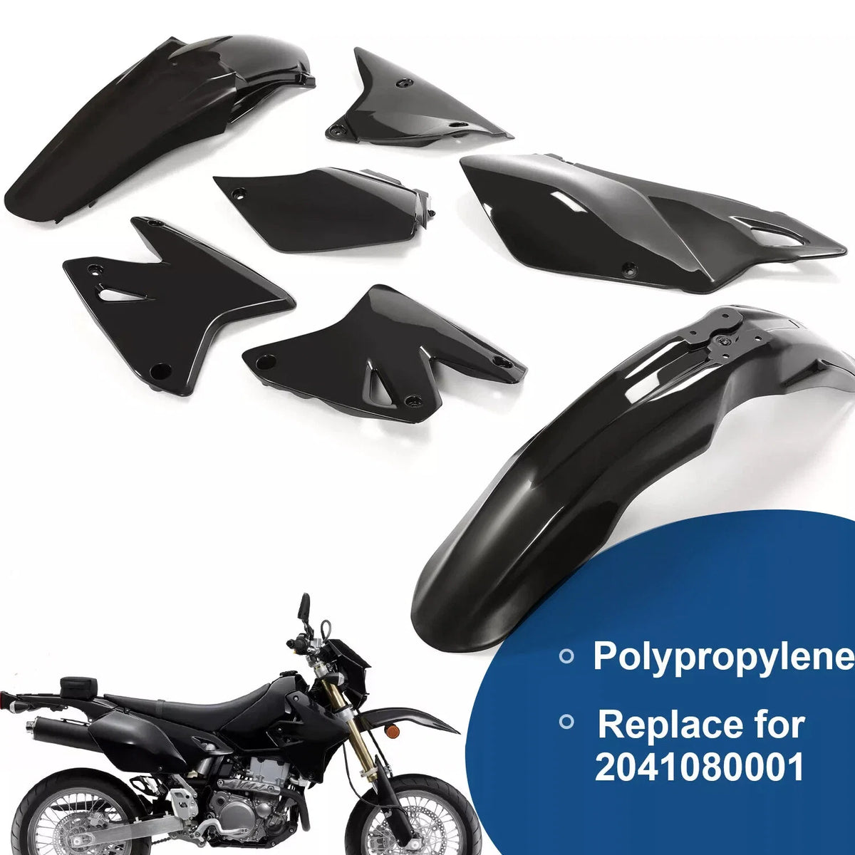 Complete Motorcycle Plastic Kit Fairing Set for Suzuki DRZ400S DRZ400SM (2000–2023)