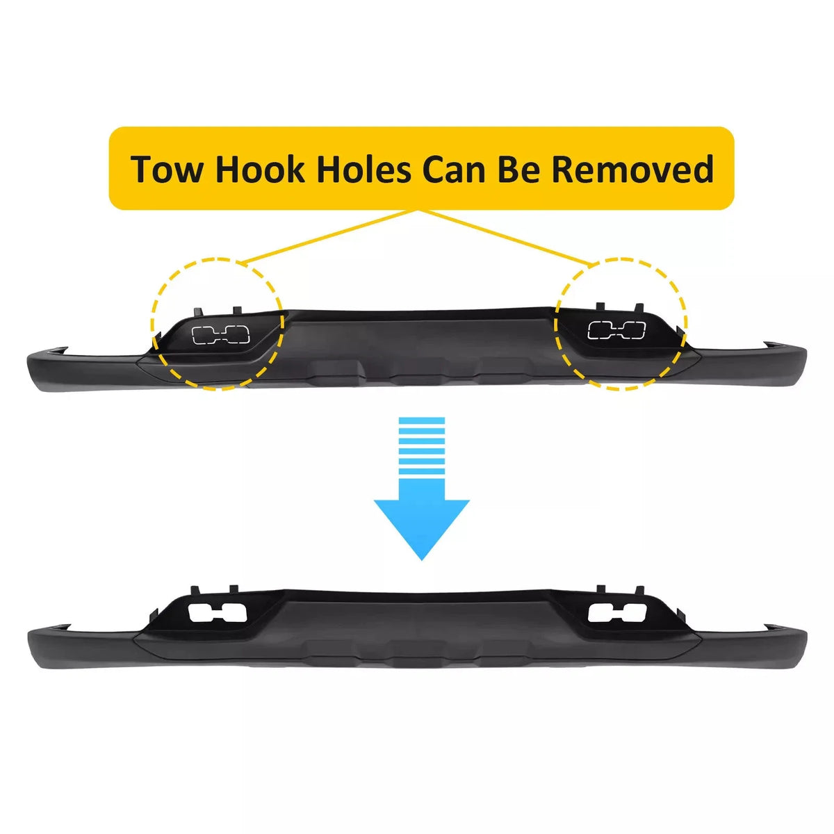Front Bumper Valance for Chevrolet Silverado 1500 (2016–2018) W/O Tow Hook Holes