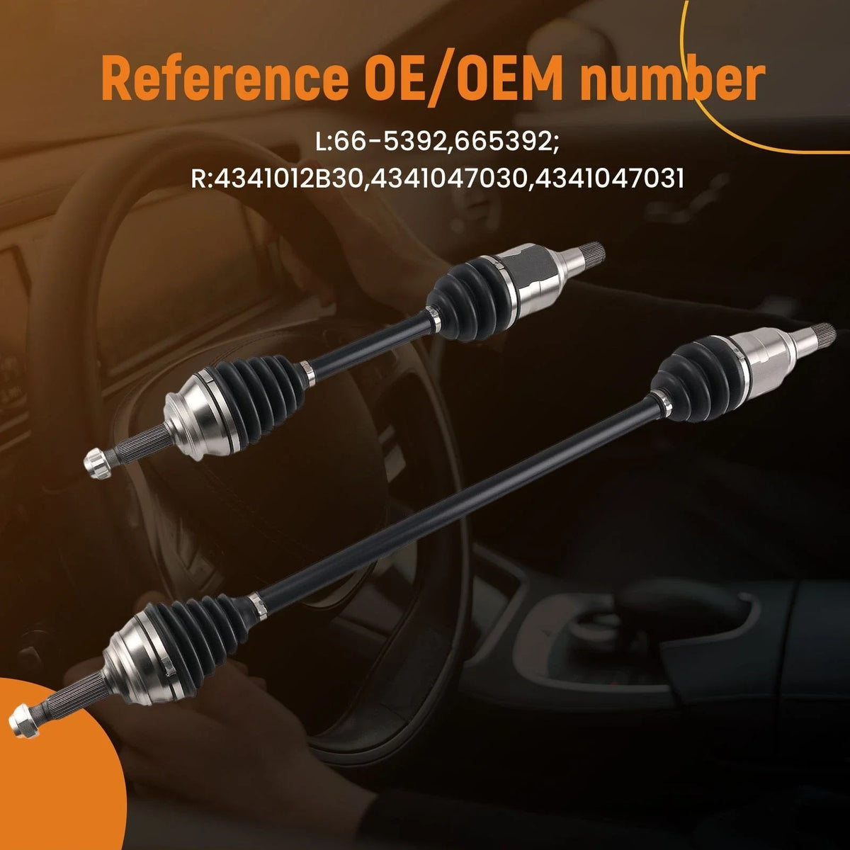 Front CV Axle Shaft Kit Set of 2 for Toyota Prius CT200h (2011–2017)