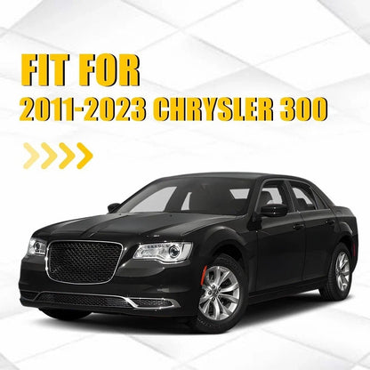 Wrap Black Exterior Pre-Cut Side Window Sticker for Chrysler 300 (2011–2023) 8Pcs