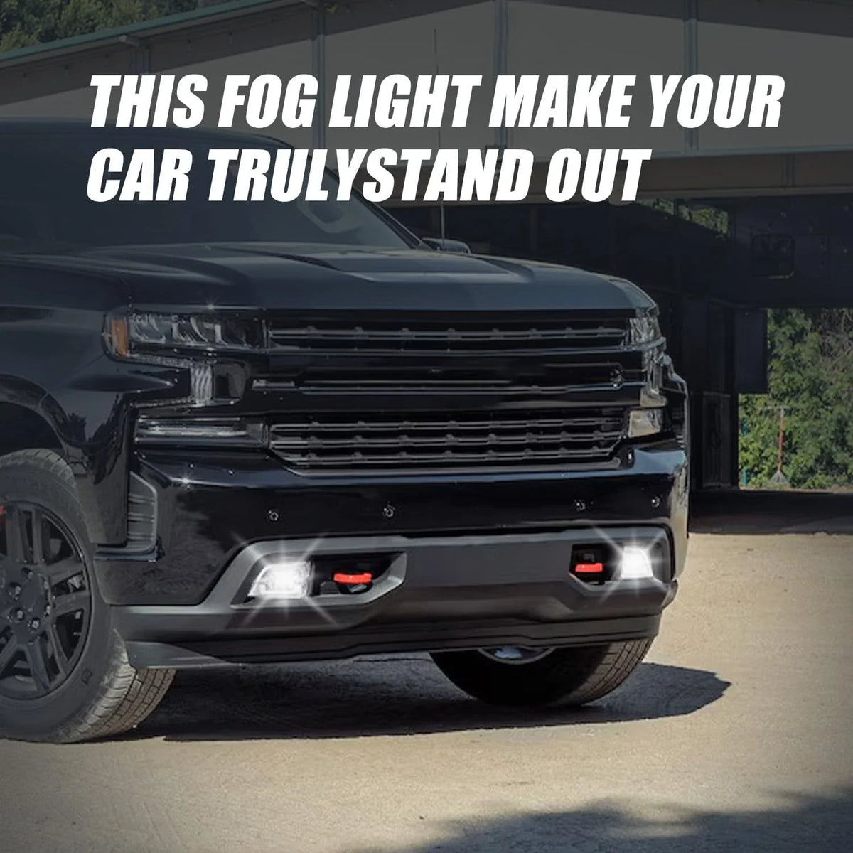 2X Front LED Fog Lights with Switch & Wiring Kit for Chevy Silverado (2019–2023)