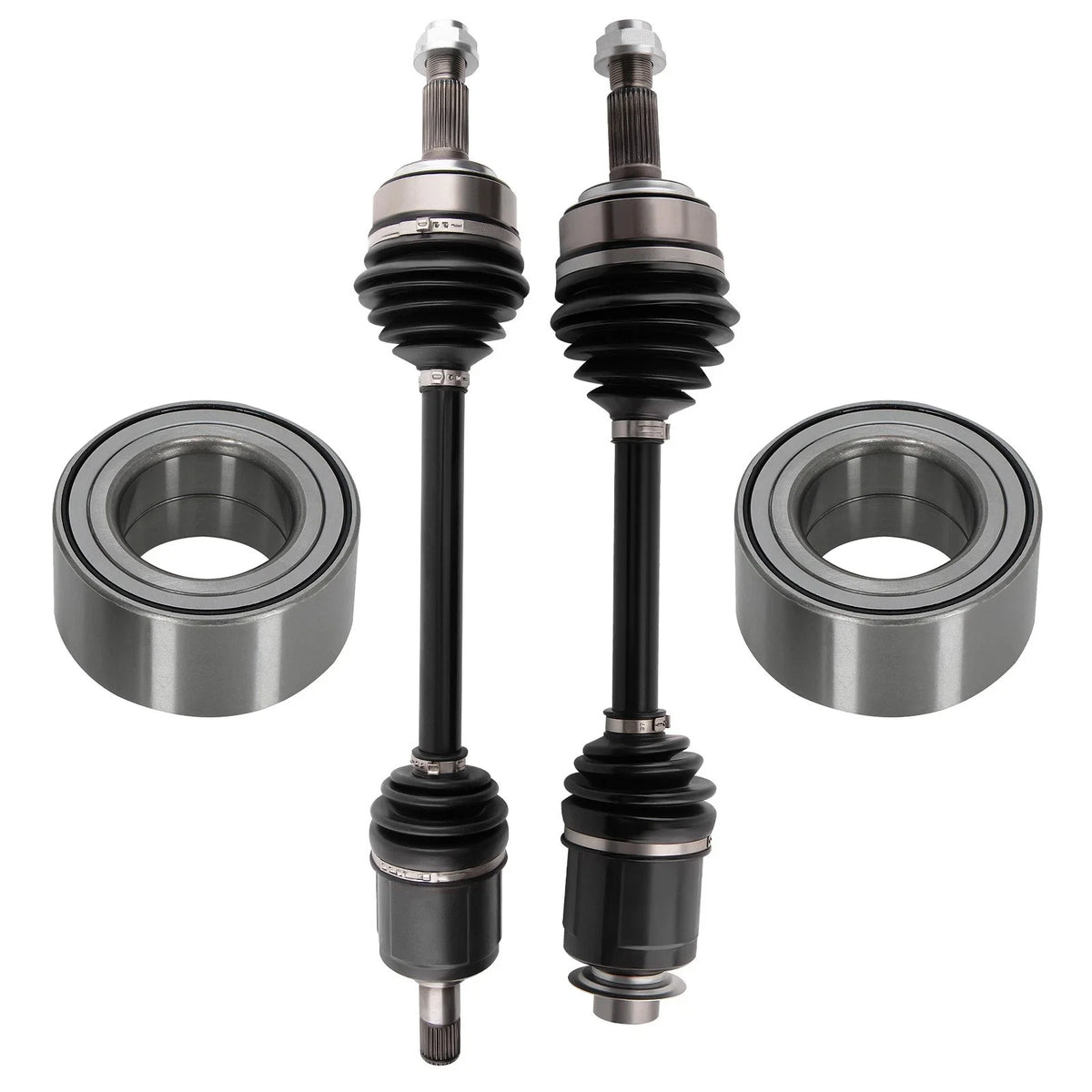 Set of 2 CV Axle Shafts + Bearings for Honda CR-V 2.4L (2007–2014)