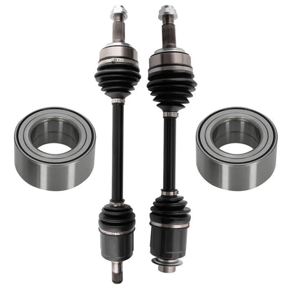 Set of 2 CV Axle Shafts + Bearings for Honda CR-V 2.4L (2007–2014)