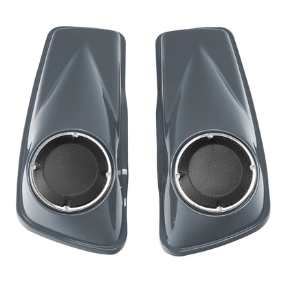 6.5" Speaker Hard Saddlebags Lids for Harley Street Glide (2014–2024) Gunship Gray