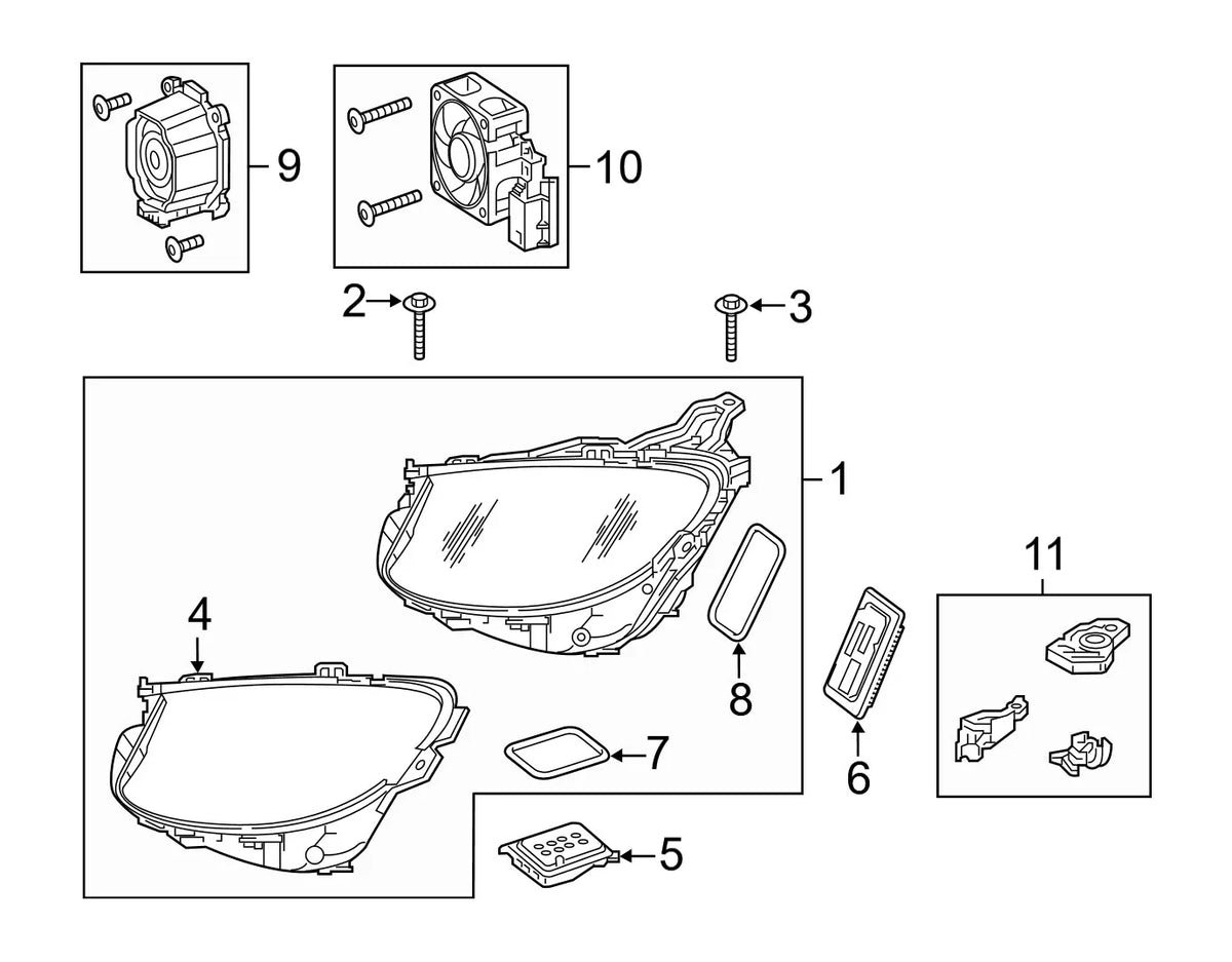 Left Headlight Housing Bracket 2138202300 for Mercedes