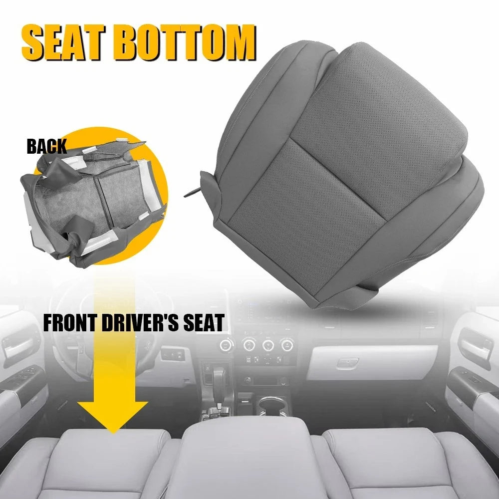 Driver Bottom Leather Seat Cover for Toyota Tundra & Sequoia (2007–2013)