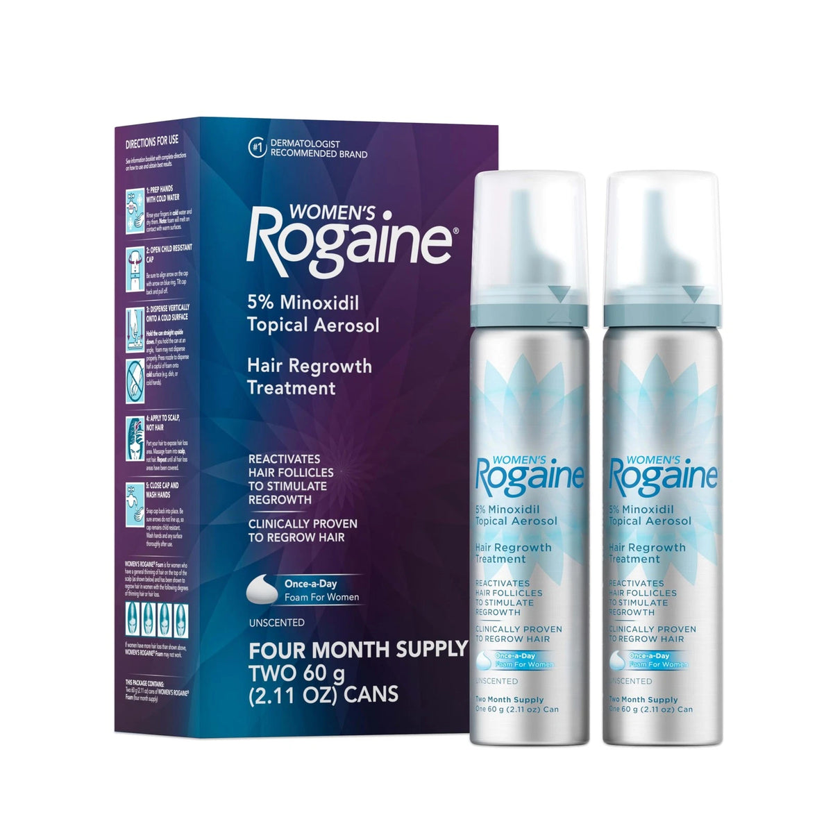 Rogaine Hair Growth Foam 5% for Women (Pack of 1)