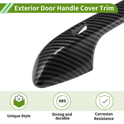 Exterior Door Handle Cover Trim for Kia Sorento MQ4 (2021–2025) Carbon Fiber Black