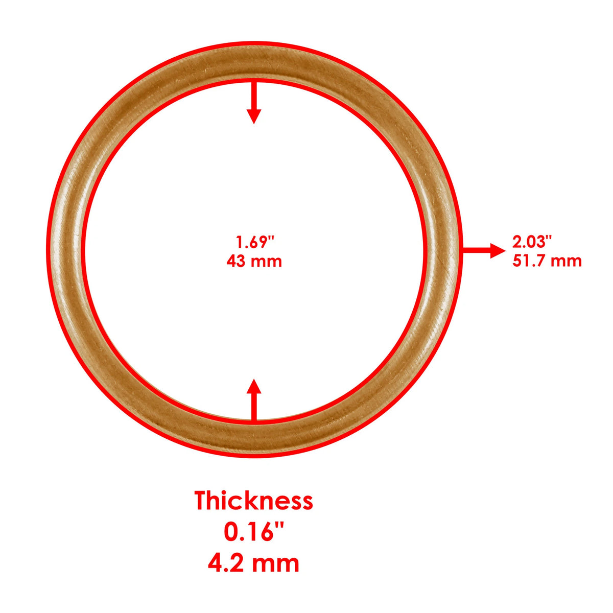 Exhaust Pipe Gaskets for Honda VT1100C3 Shadow Aero 1100 (1998–2000) MG191AA1006, 18291MR5801
