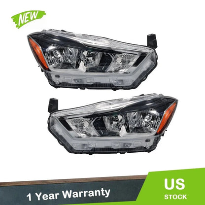 Set of 2 Halogen Headlight Assemblies for Nissan Kicks (2018–2020)