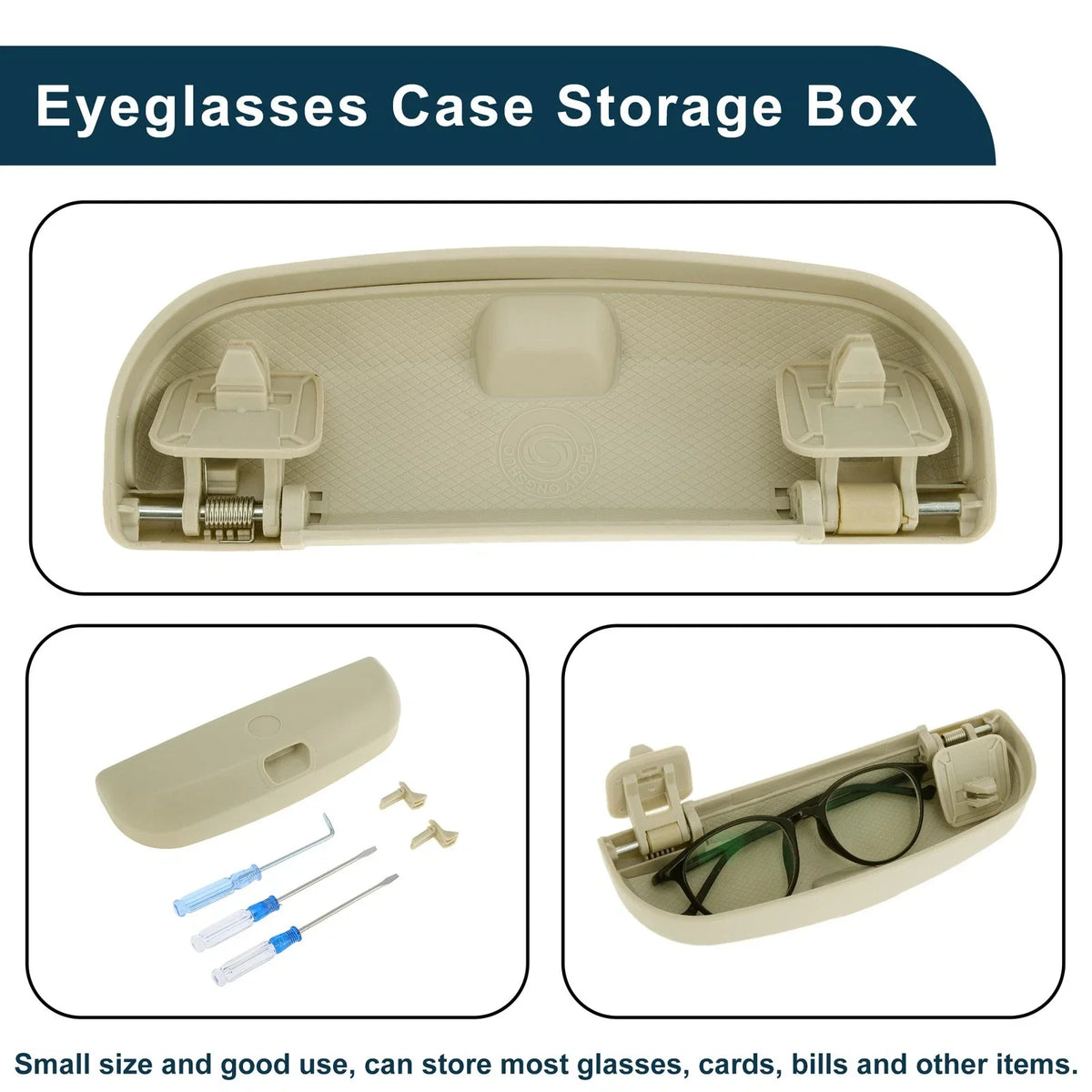 Sunglasses Case for BMW X1 U11 iX1 (2022-2024) Eyeglasses Holder Beige
