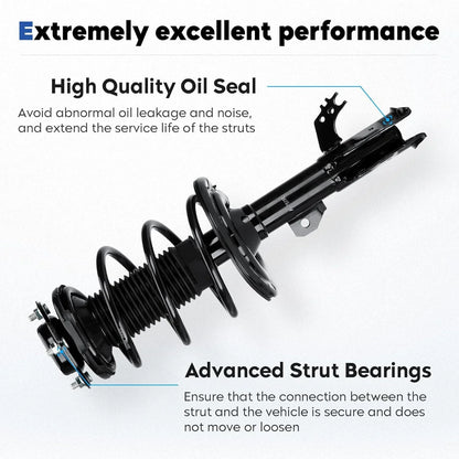 Pair Front Struts with Coil Spring Assembly for Toyota Camry (2012–2017)