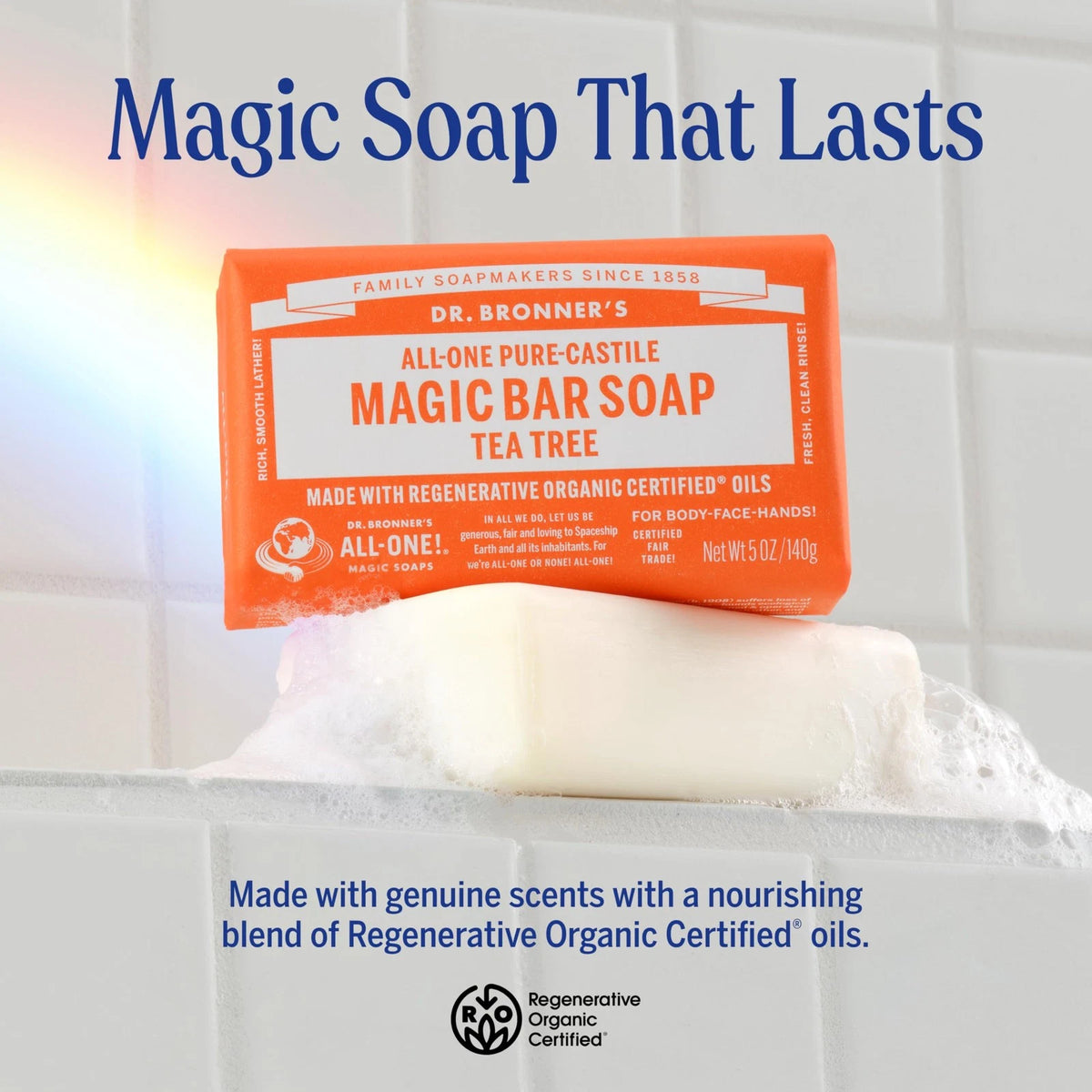 Set of 6 Dr. Bronner's Pure-Castile Magic Bar Soaps (5 Ounce)