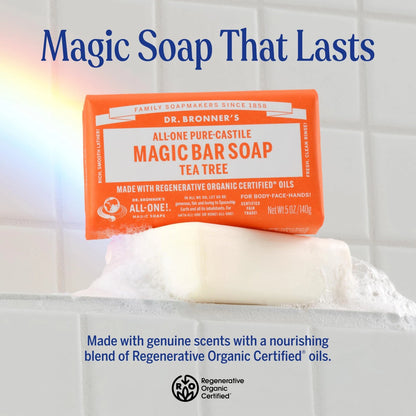 Set of 6 Dr. Bronner's Pure-Castile Magic Bar Soaps (5 Ounce)
