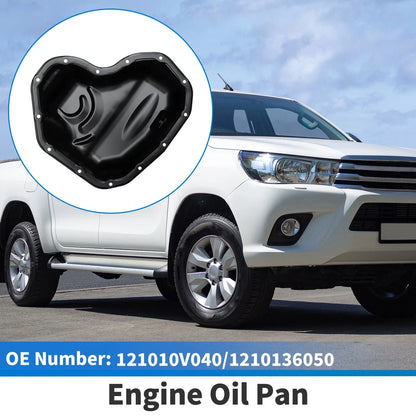 1 Pc Engine Oil Pan No.121010V040 for Toyota RAV4 (2009–2017) Steel Black