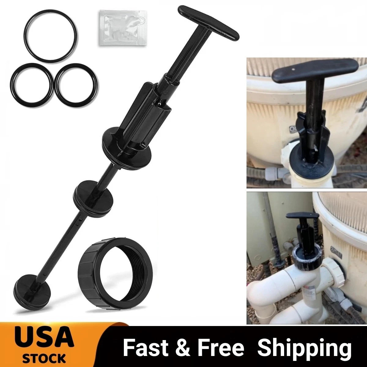 Piston Shaft Assembly Replacement Kit for Pentair PVC Slide Pool Valve