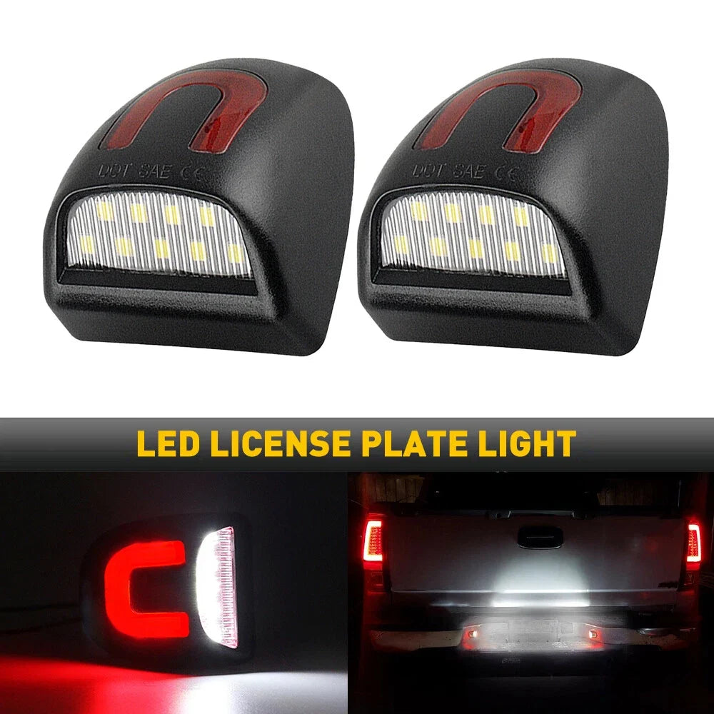 LED Tube License Plate Lights for Chevy Silverado GMC Sierra 1500 2500