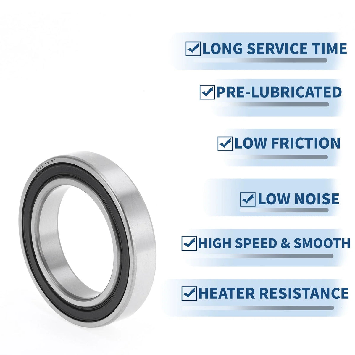 Deep Groove Ball Bearing 6013VV for Scooter Skateboard (P0 65x100x18mm)