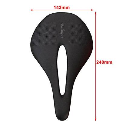 EC90 Hollow Carbon PU Leather Bicycle Saddle for Road Bike