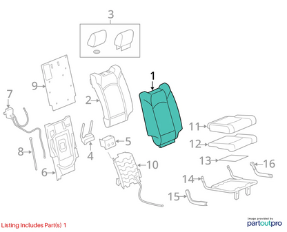 Cvr ASM-Row 3 Seat for Chevrolet Traverse Acadia (2013–2017) 22971676