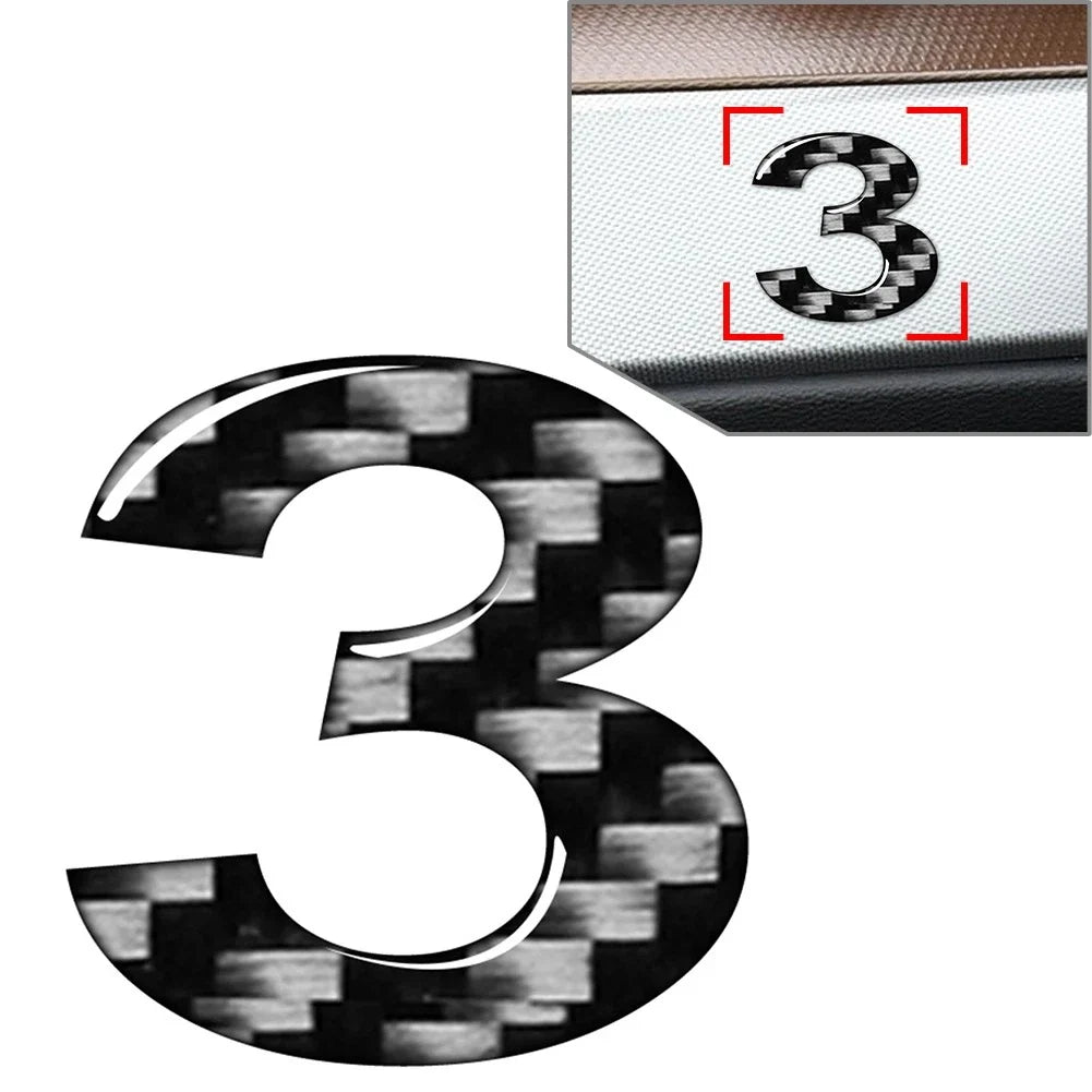 Carbon Black Door Wall Badge Emblem Decals for Car Window