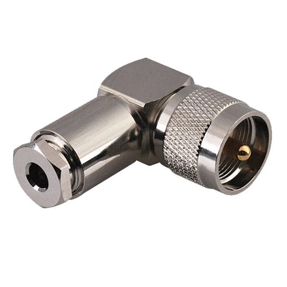 2PC 90 Degree Connector for UHF Male PL259 RG58 RG142 RG400 LMR195