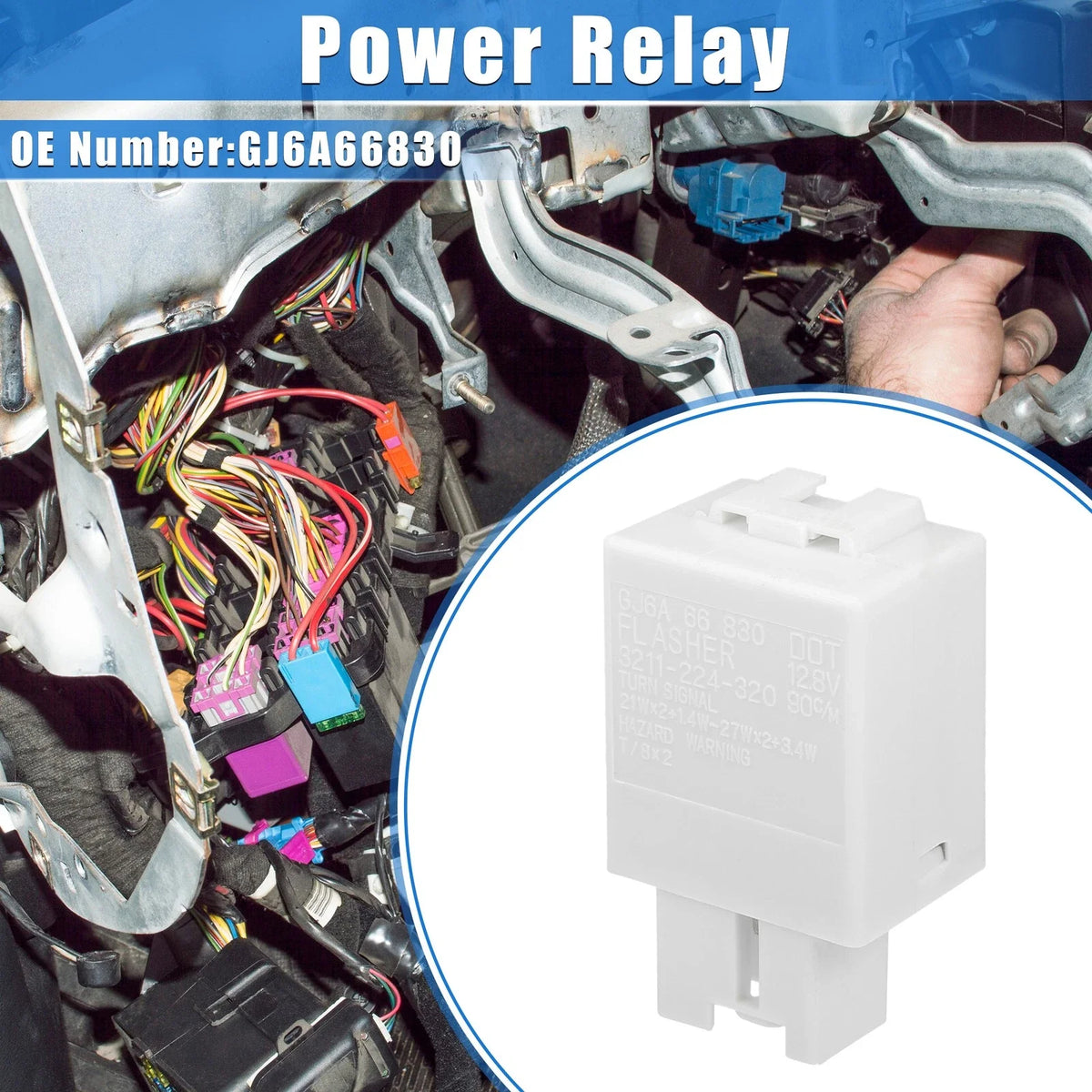 Relay for Chevrolet Cruze (2011–2019) No.GJ6A66830 12V 40A 7 Pin