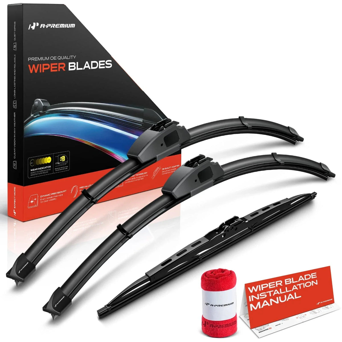 Set of 3 Wiper Blades for Subaru Outback Legacy (2000–2004)