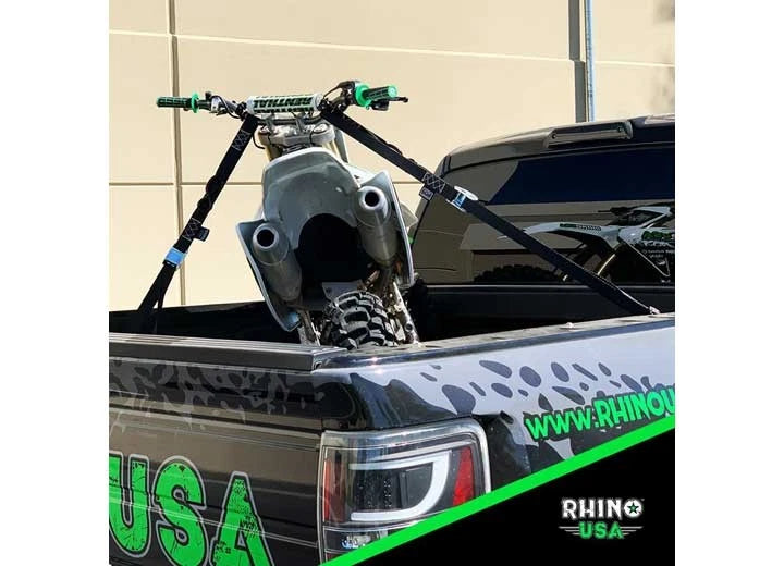 2X Cambuckle Motorcycle Tie-Down Straps for Rhino USA (1.5"x8')