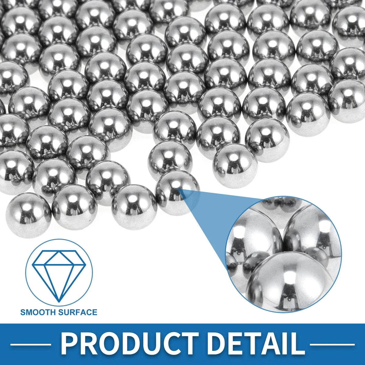 50 Pcs 8.0mm G100 Steel Ball Bearings for Various Applications