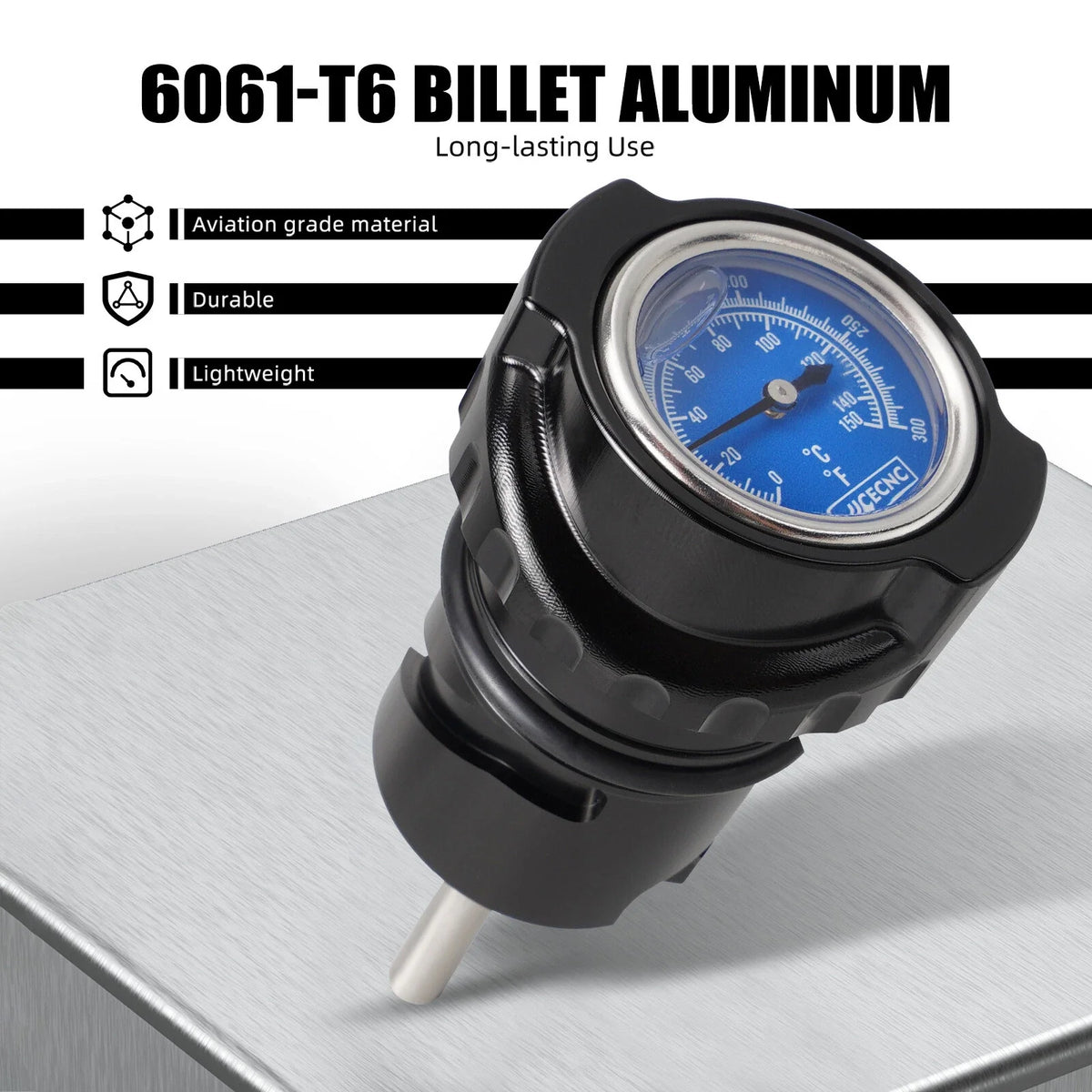 Oil Dipstick Tank Cap Plug with Thermometer for Harley Iron 1200 XL1200NS (2018–2021)