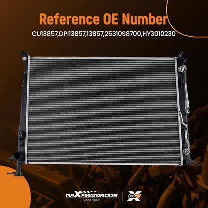 Cooling Radiator for Hyundai Palisade 3.8L (2020–2024) CU13857 Crossflow