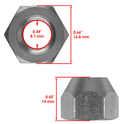 2X Rear Wheel Hub w/ Lug Nuts for Honda TRX400EX Sportrax (2002–2008) WH1012+NU1158 - RGA
