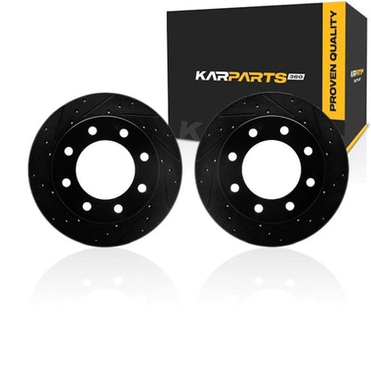 Rotor Set for GMC Sierra 2500 (1999–2004) ALX-PAU-DF-8002-48006-CLA2 Vented Drilled Slotted