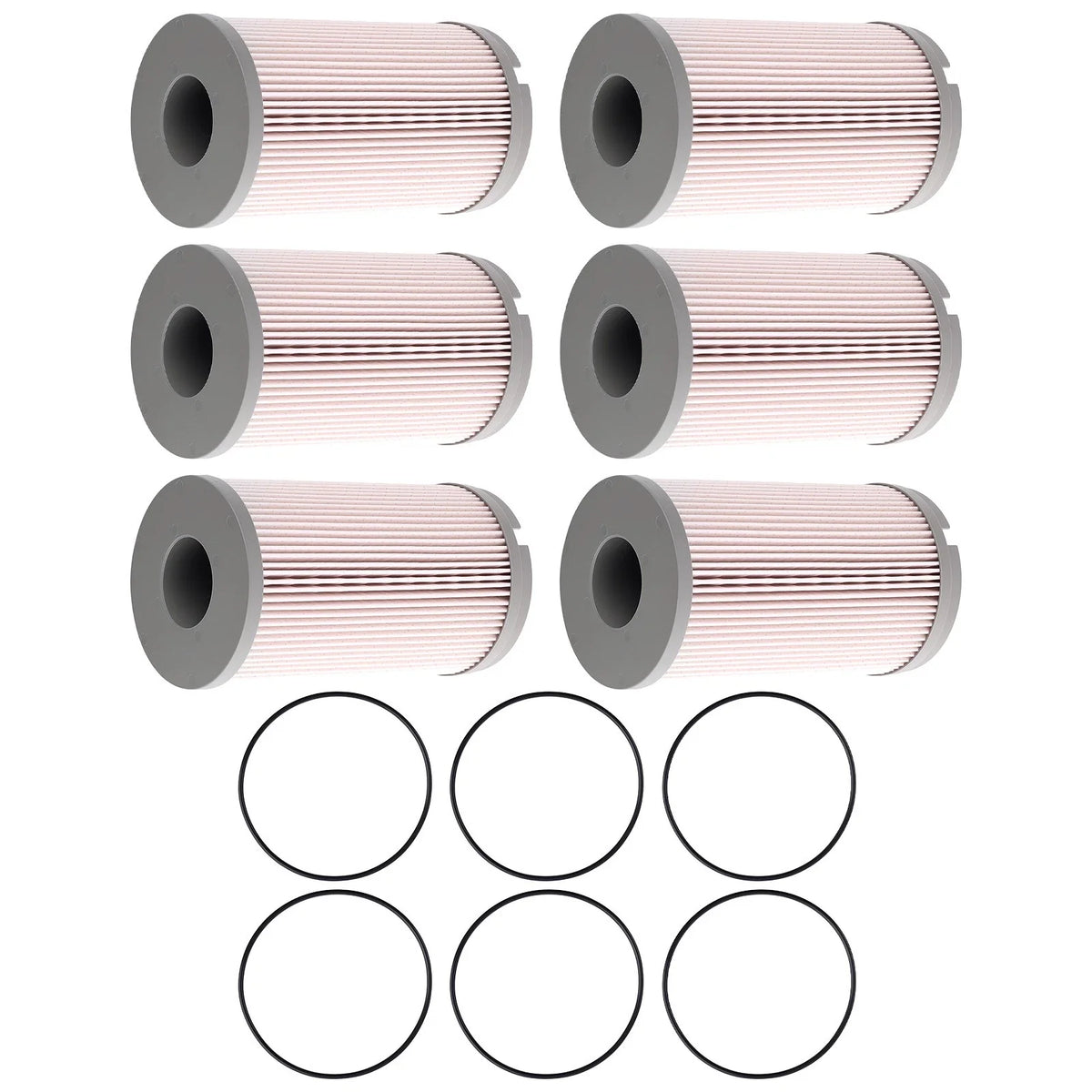 6Pack Fuel Filter Set for Peterbilt 320 365 367 Kenworth T880 (2015–2023) K37-1029 600500