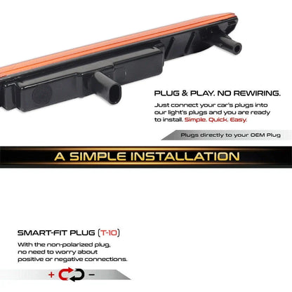 Set of 2 LED Front Amber & Rear Red Side Marker Lights for GMC Sierra 2500 3500 (2020–2024)