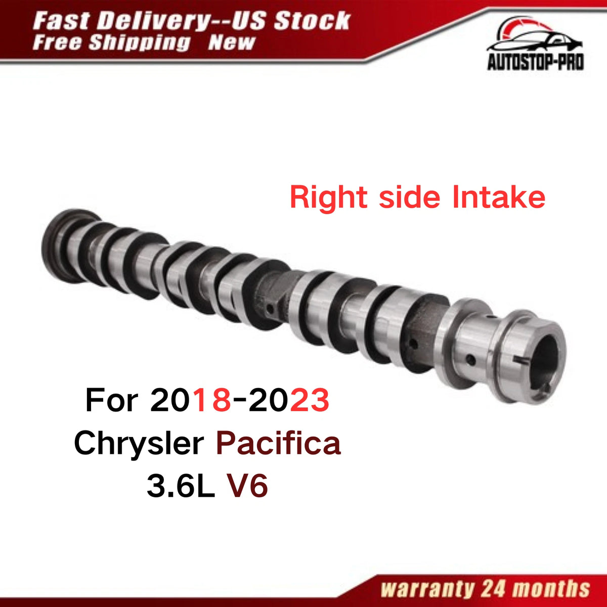 Right Side Intake Camshaft for Jeep Dodge Chrysler 3.6L (2016–2024) 5047913AD