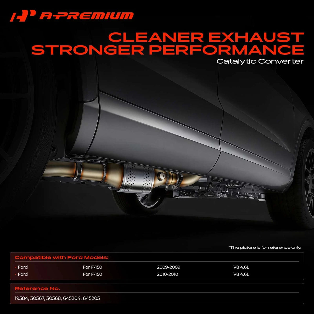 2X Catalytic Converters for Ford F-150 (2009–2010) 645204, 645205