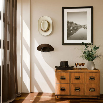 4 Pack Cowboy Hat Hooks Wall Mount Rack Holder for