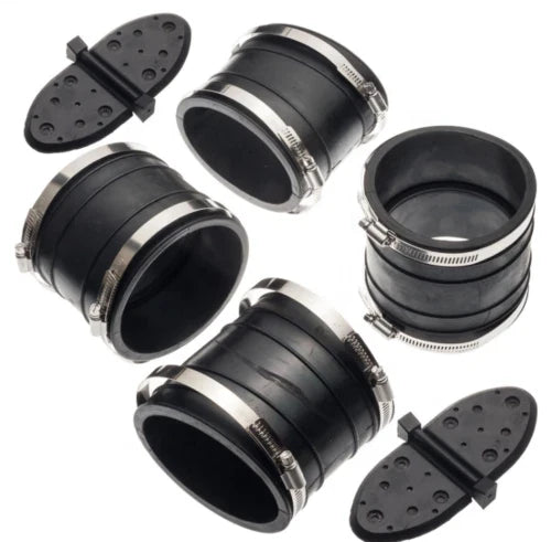 Upper and Lower Exhaust Hose Tube Rubber Coupler for Mercruiser 4.3 5.0 5.7L