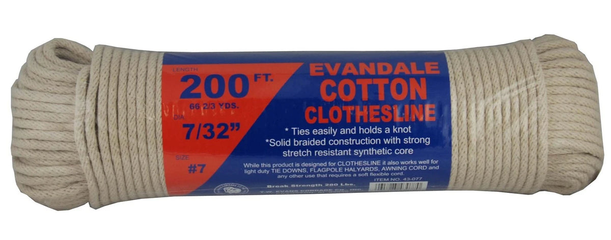 7/32-Inch Cotton Clothesline for Evandale (200 Feet)