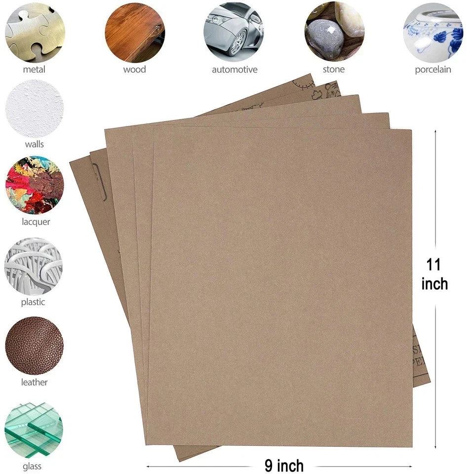 5 Sheets 9x11 Inch Wet or Dry Sandpaper, 15000 Grit Extra Fine